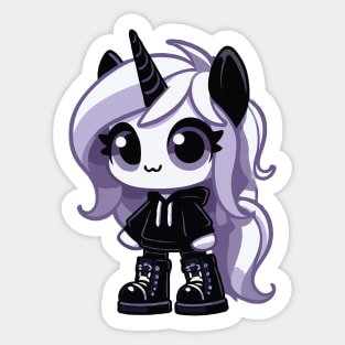 Goth Unicorn Cute Kawaii Pastel Goth For Emo Sticker